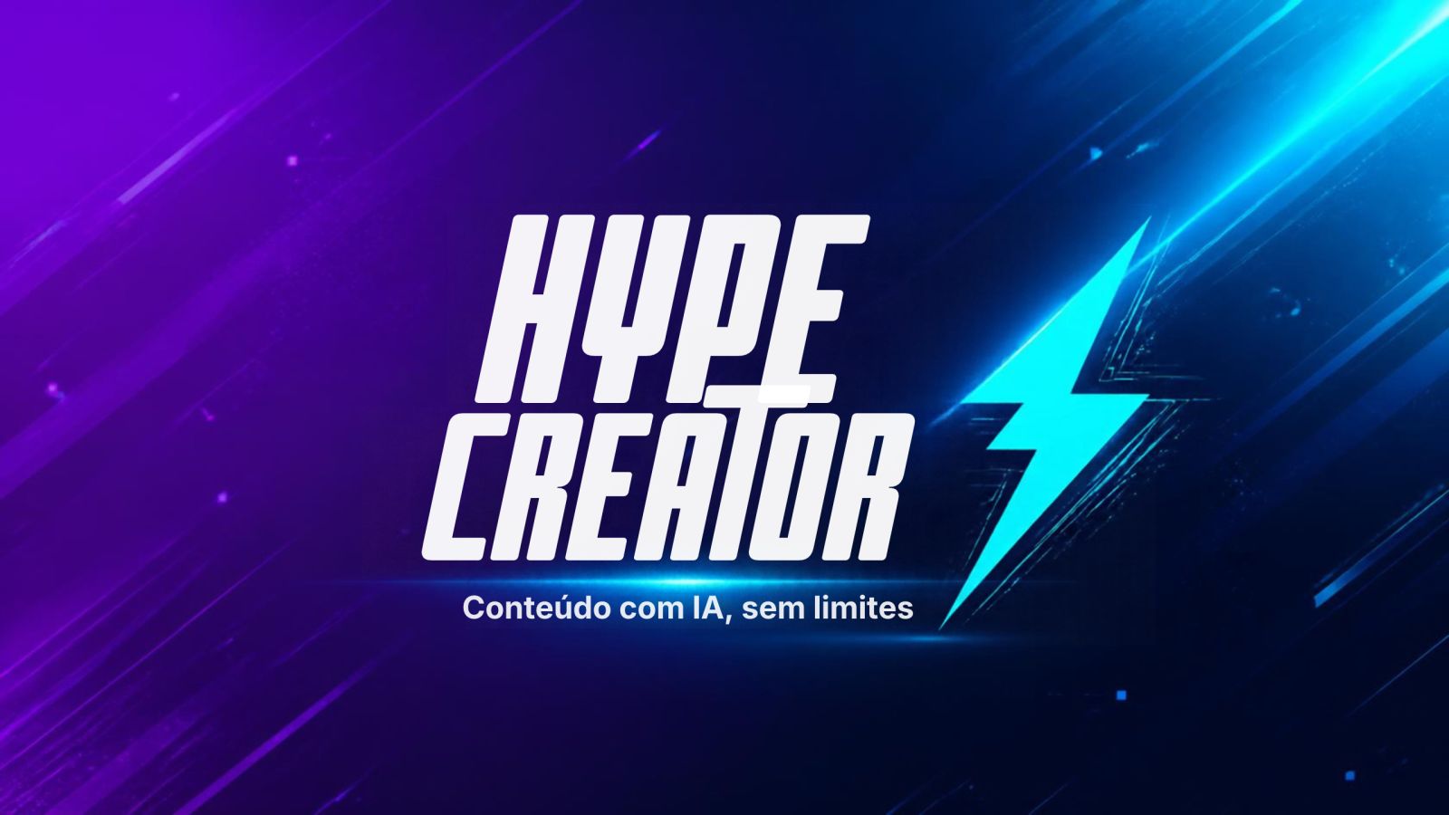 Capa do canal do YouTube da Hype Creator